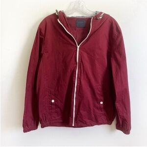 Nomad Boarding Pass jacket red cranberry wine twill hooded zipper